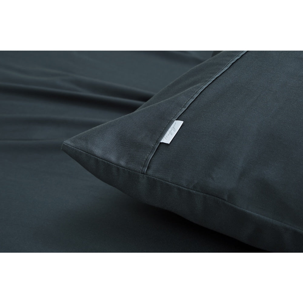 Trafalgar Brooklyn Bamboo Cotton Bed Sheet Set - Graphite King Fast shipping On sale