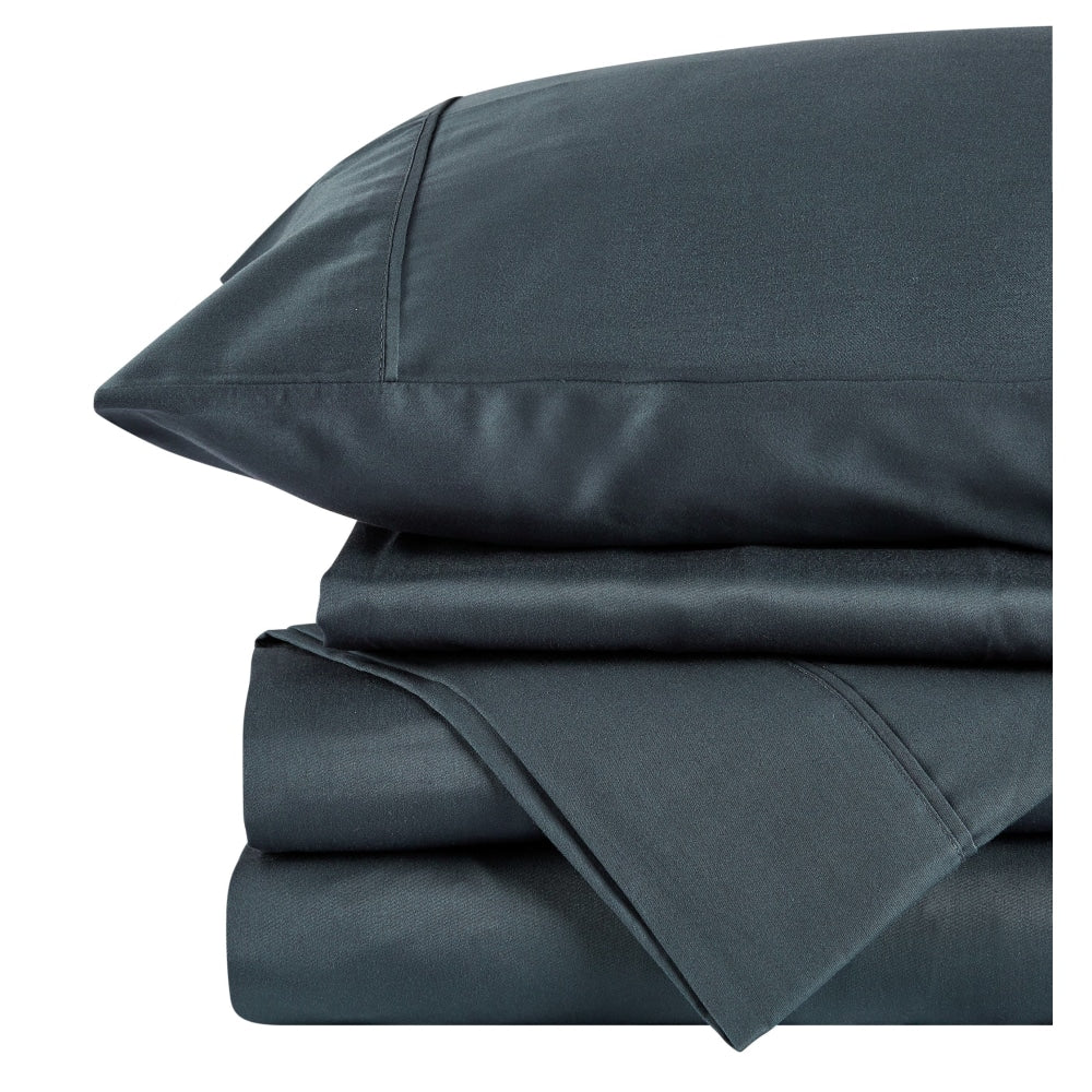 Trafalgar Brooklyn Bamboo Cotton Bed Sheet Set - Graphite King Fast shipping On sale