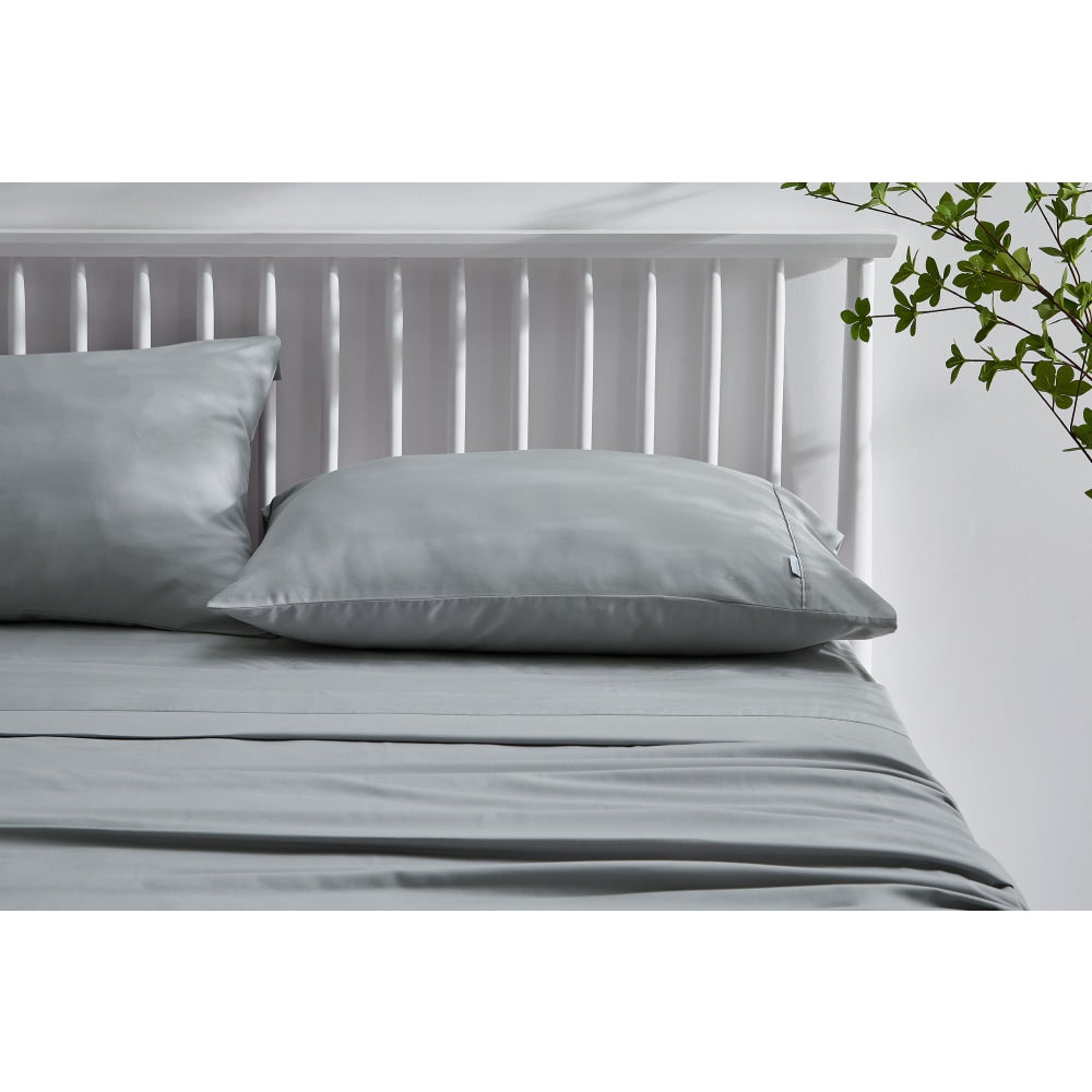 Trafalgar Brooklyn Bamboo Cotton Bed Sheet Set - Silver King Fast shipping On sale