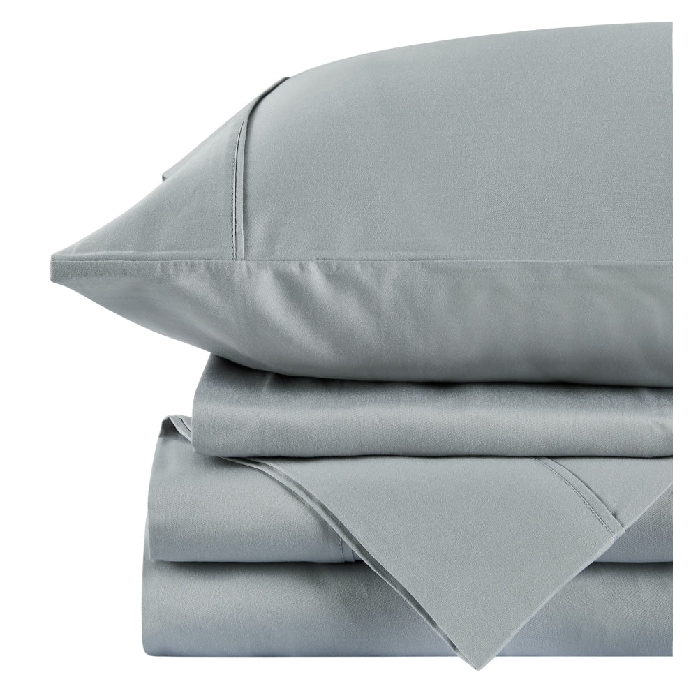 Trafalgar Brooklyn Bamboo Cotton Bed Sheet Set - Silver King Fast shipping On sale