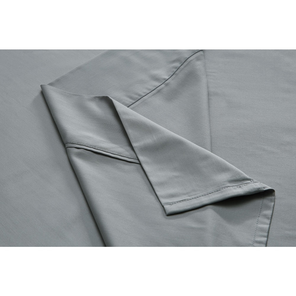 Trafalgar Brooklyn Bamboo Cotton Bed Sheet Set - Silver King Fast shipping On sale