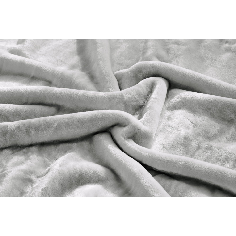 Trafalgar Plush Mink Blanket - Silver Queen/King Fast shipping On sale