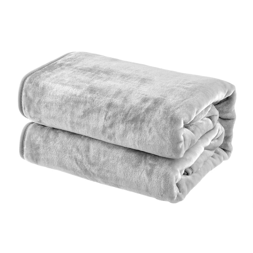 Trafalgar Plush Mink Blanket - Silver Single/Double Fast shipping On sale
