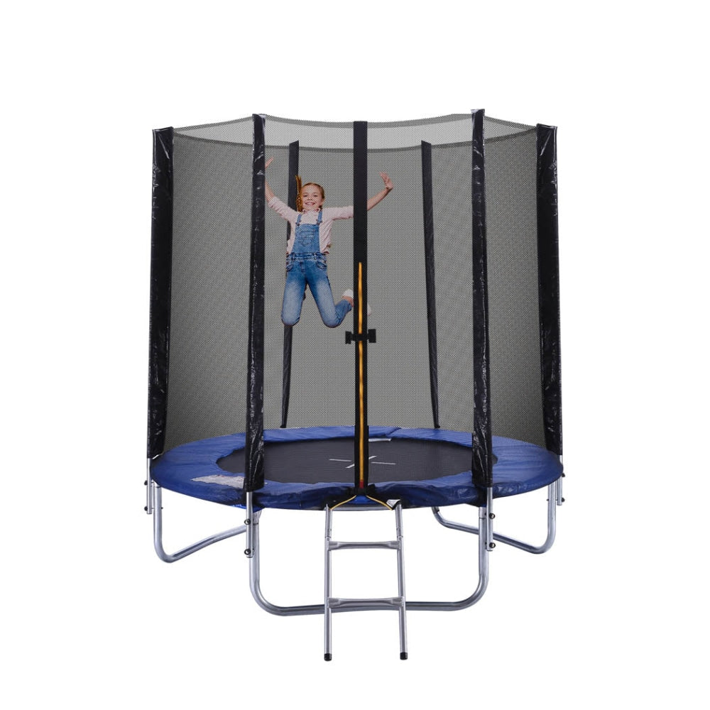 Trampoline Round Trampolines Enclosure Safety Net Mat Pad Spring Ladder 8FT Sports & Fitness Fast shipping On sale