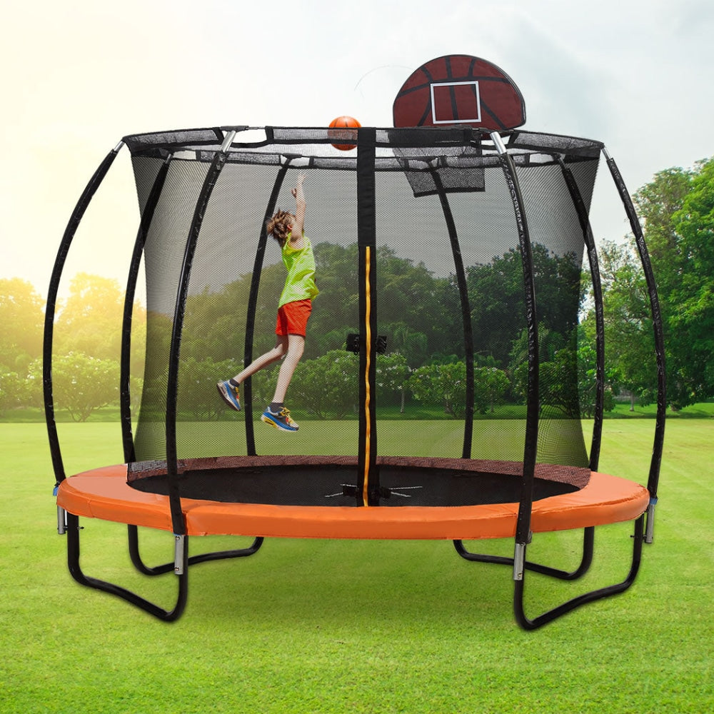 Trampoline Round Trampolines Mat Springs Net Safety Pads Cover Basketball 12FT Sports & Fitness Fast shipping On sale