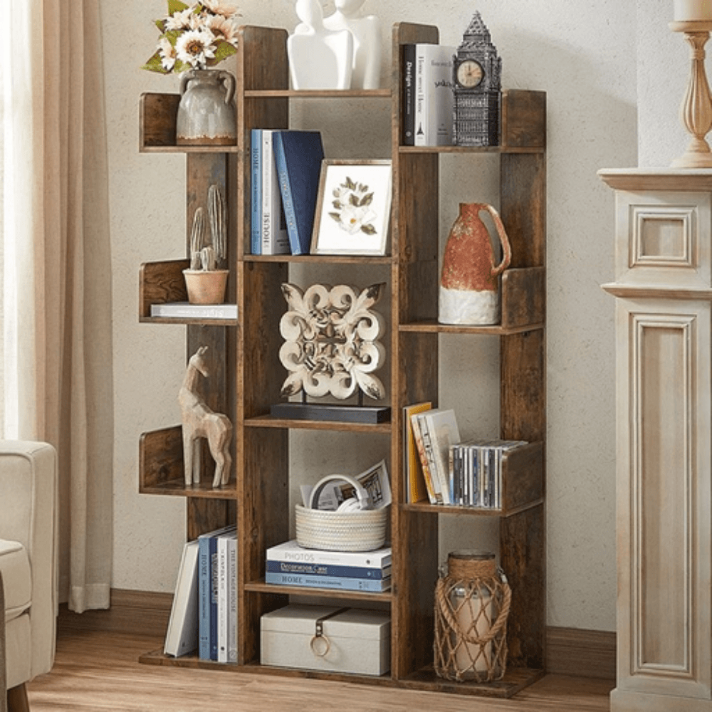 Vasagle Tree-Shaped Bookcase Rustic Brown Shelf Fast shipping On sale