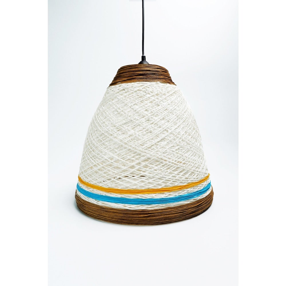 Trevis Paper Hanging Pendant Lamp - Brown & White Fast shipping On sale