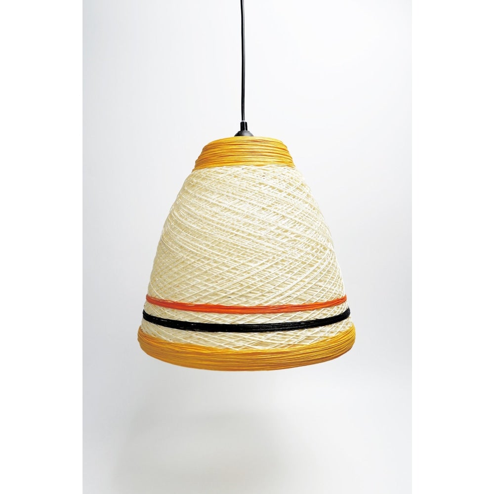 Trevis Paper Hanging Pendant Lamp - Yellow & White Fast shipping On sale