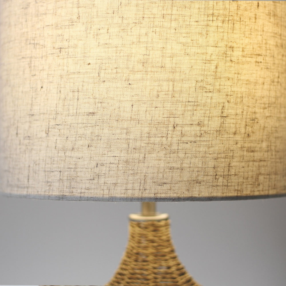 Trinity Modern Elegant Table Lamp Desk Light - Hemp & Natural Fast shipping On sale