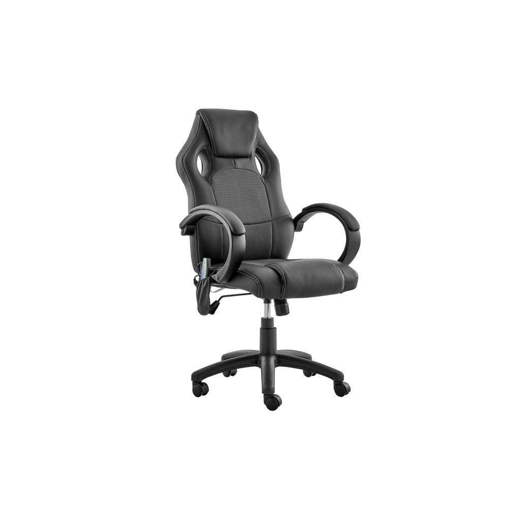 Trooper PU Leather Office Computer Work Task Gaming Massage Chair - Black/Grey Grey Fast shipping On sale
