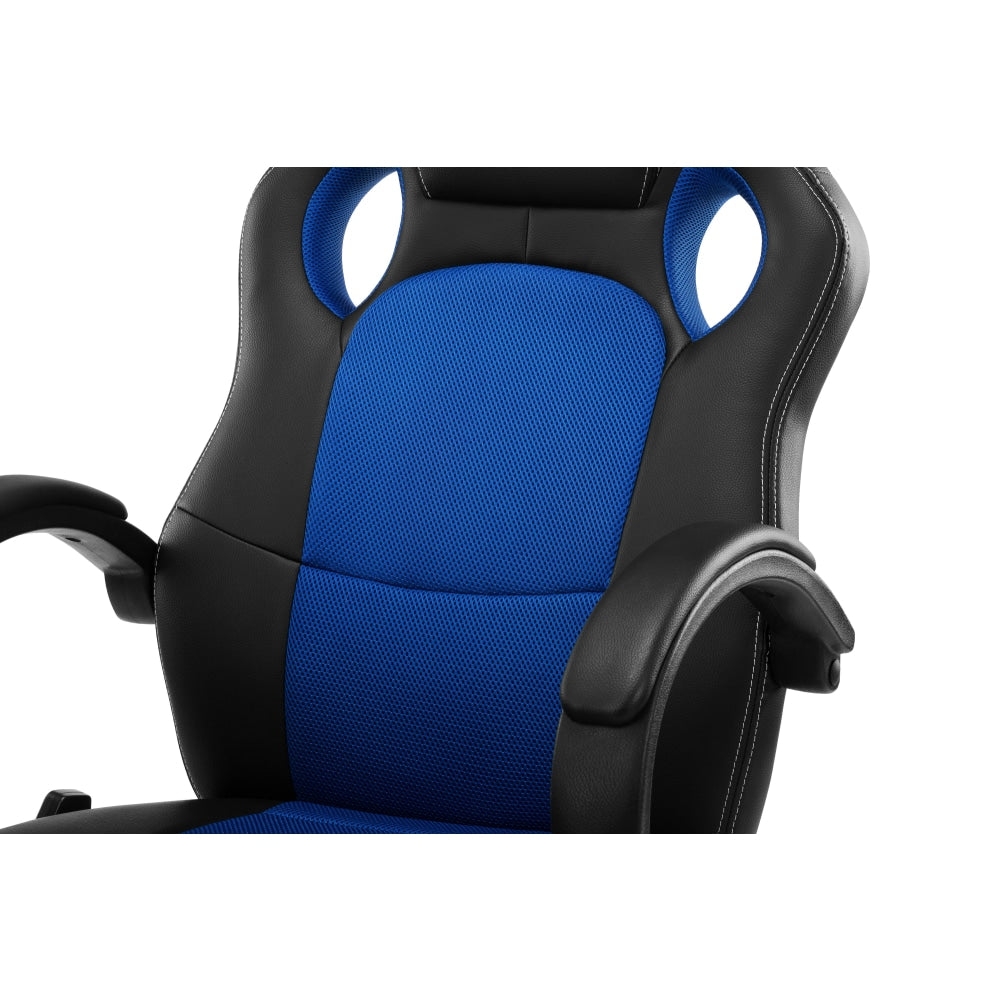 Trooper PU Leather Office Computer Work Task Gaming Massage Chair - Blue Fast shipping On sale