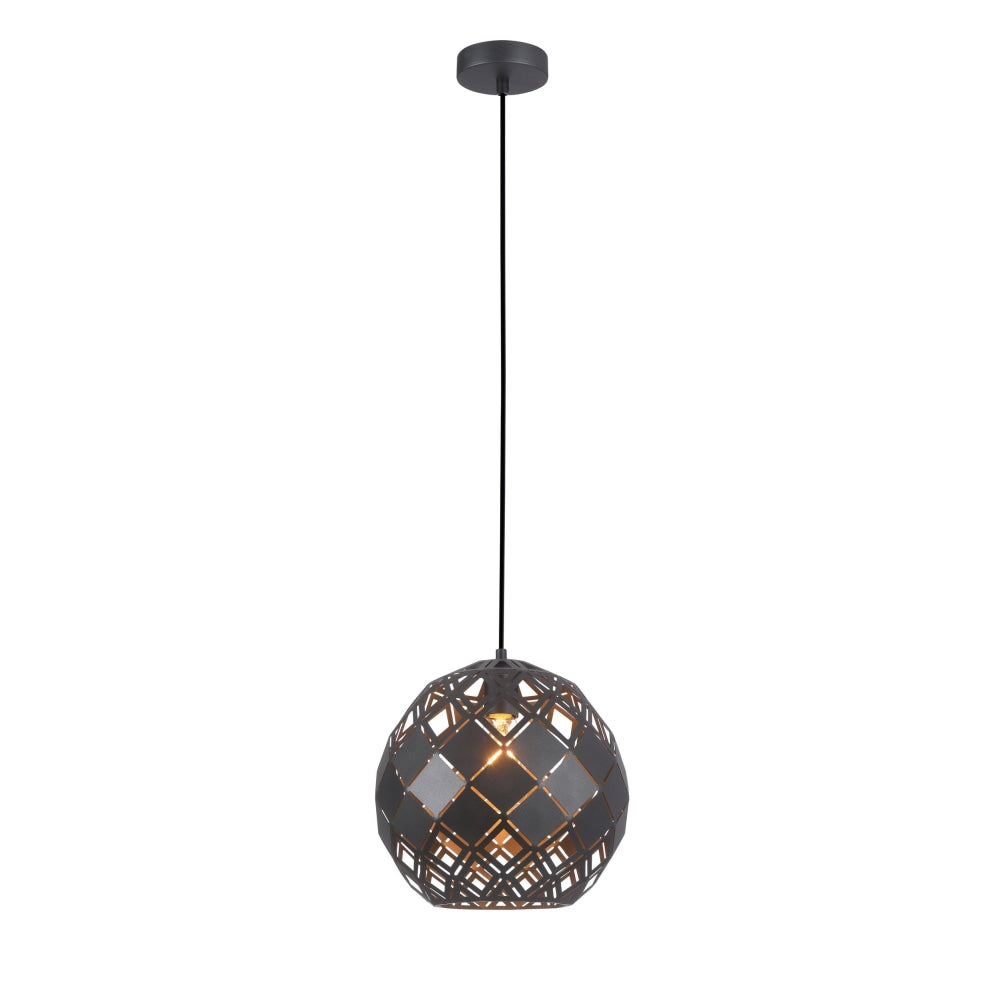 TUILE Pendant Lamp Light Interior ES Matte Black Embossed Tiled Wine Glass OD300mm Fast shipping On sale