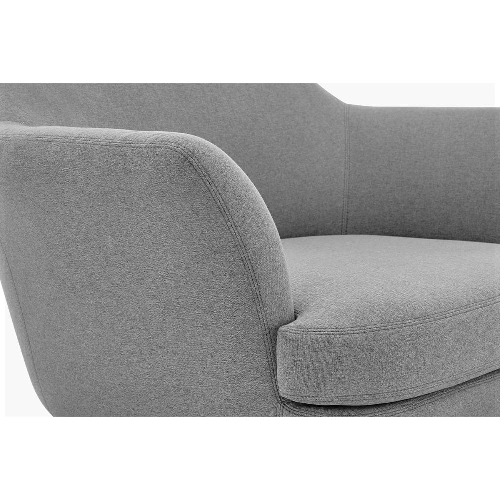 Tulip Fabric Relaxing Lounge Accent Armchair - Charcoal Grey Chair Fast shipping On sale