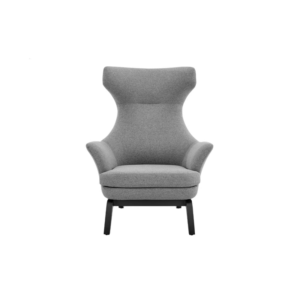 Tulip Tall High Back Fabric Relaxing Lounge Accent Armchair - Charcoal Grey Chair Fast shipping On sale