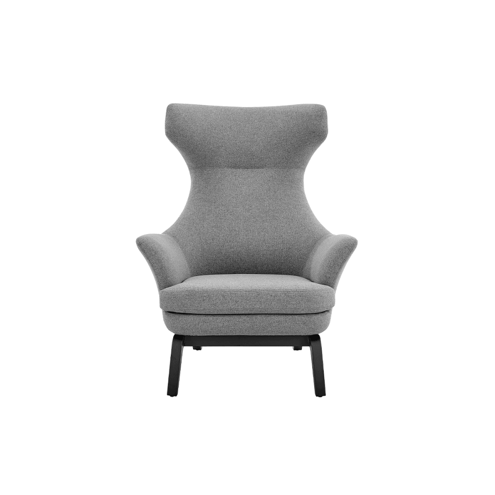 Tulip Tall High Back Fabric Relaxing Lounge Accent Armchair - Charcoal Grey Chair Fast shipping On sale