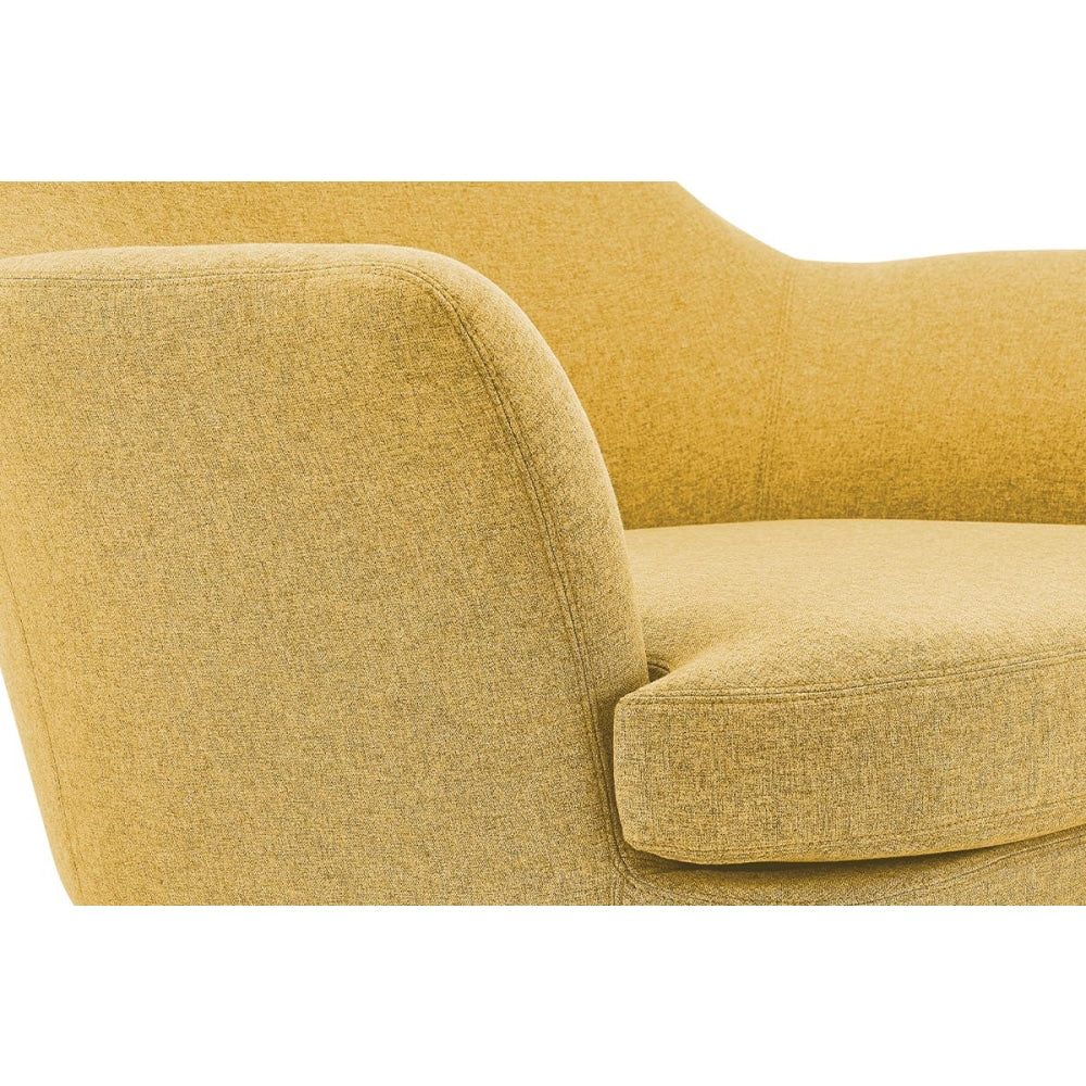 Tulip Tall High Back Fabric Relaxing Lounge Accent Armchair - Mustard Yellow Chair Fast shipping On sale