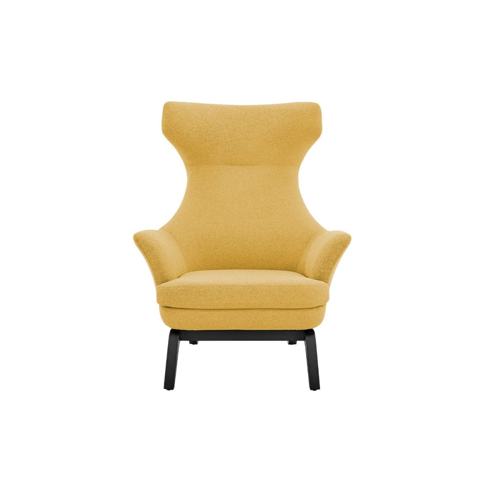 Tulip Tall High Back Fabric Relaxing Lounge Accent Armchair - Mustard Yellow Chair Fast shipping On sale