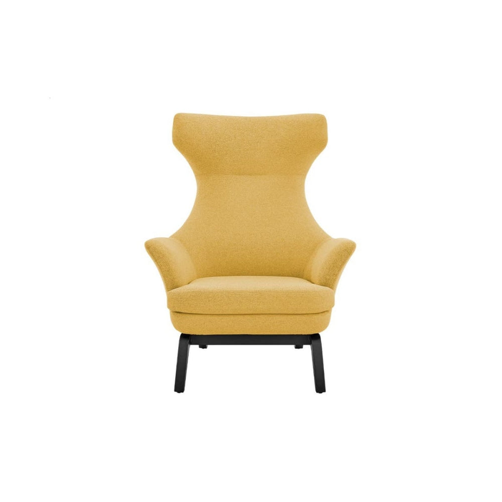 Tulip Tall High Back Fabric Relaxing Lounge Accent Armchair - Mustard Yellow Chair Fast shipping On sale