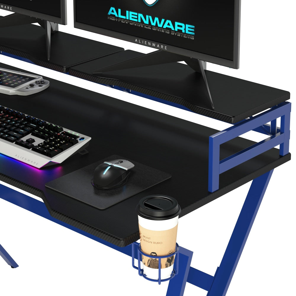 Turbo Gaming Computer Desk Home Office Racing Table - Dark Blue Fast shipping On sale