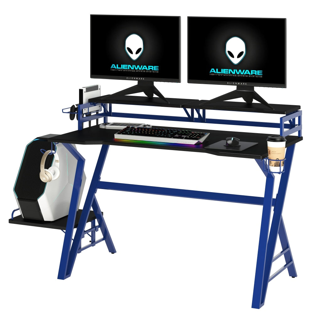 Turbo Gaming Computer Desk Home Office Racing Table - Dark Blue Fast shipping On sale
