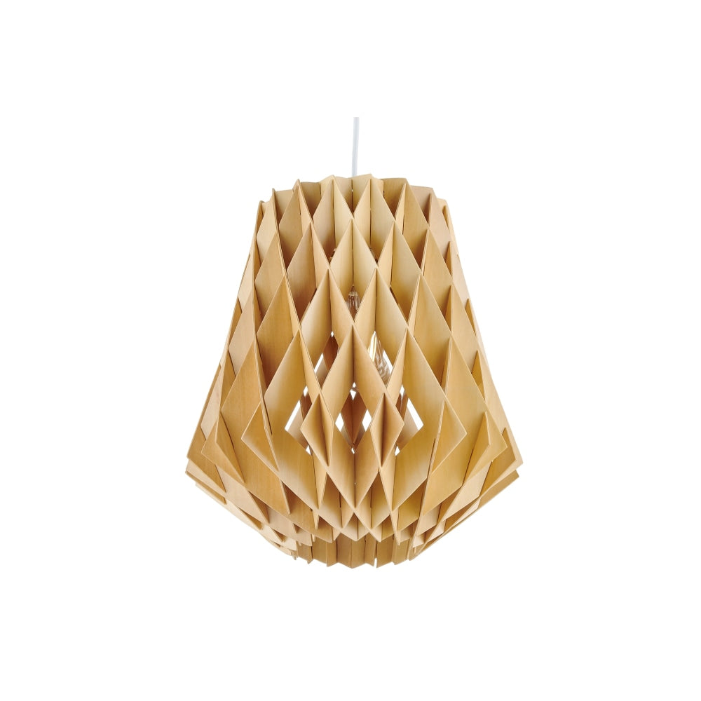 Tuukka Halonen Pilke Replica Tall Wooden Geometric Pendant Lamp Light - Natural Fast shipping On sale