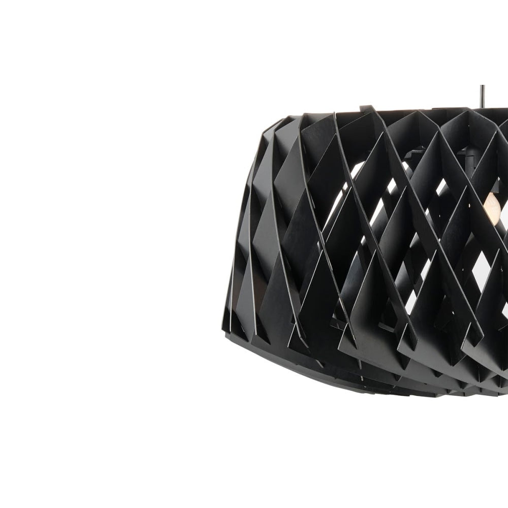 Tuukka Halonen Pilke Replica Wide Wooden Geometric Pendant Lamp Light - Black Fast shipping On sale