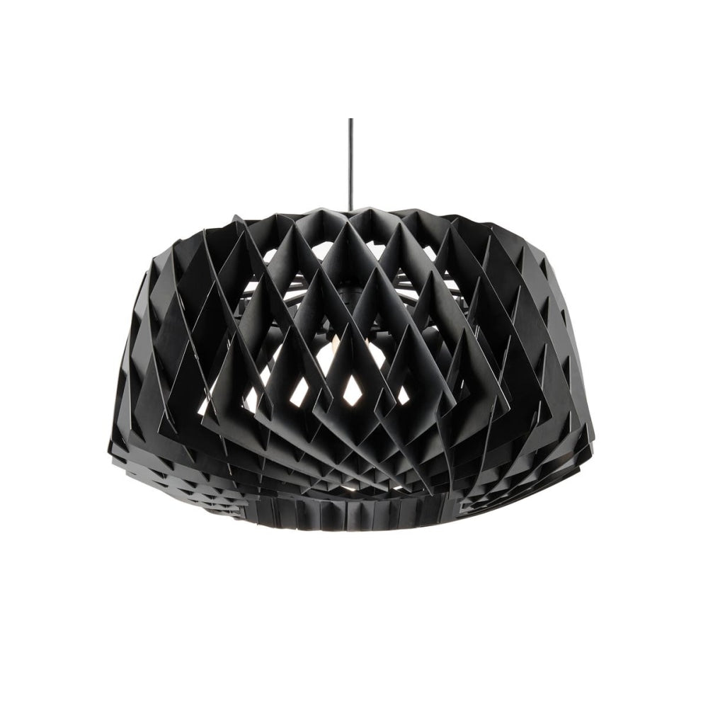 Tuukka Halonen Pilke Replica Wide Wooden Geometric Pendant Lamp Light - Black Fast shipping On sale