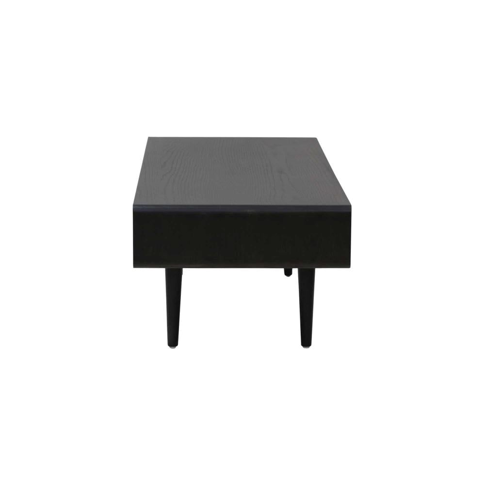 Twin Rectangular Wooden Coffee Table 110cm - Black Fast shipping On sale