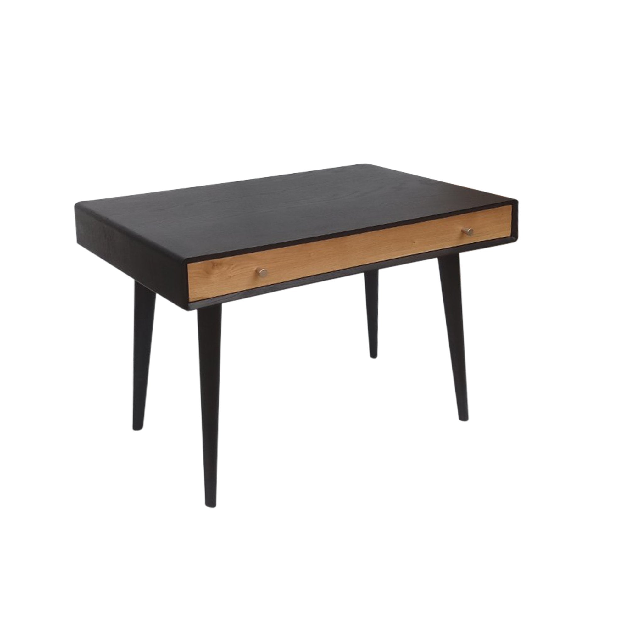 Twin Writing Study Office Wooden Desk 110cm - Black / Natural Fast shipping On sale