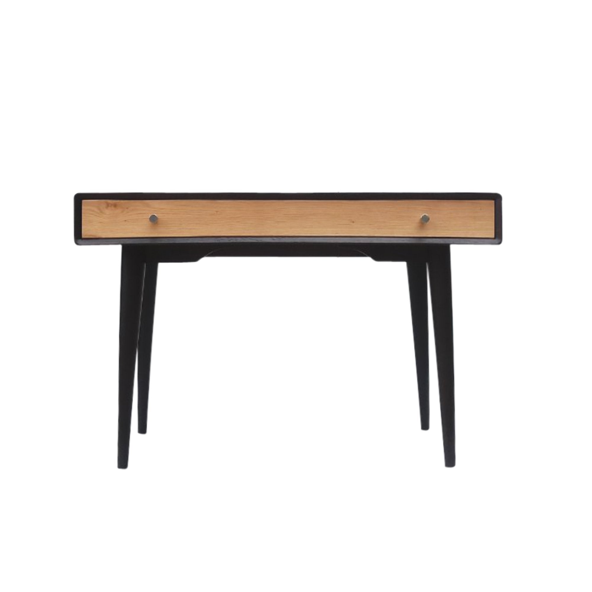 Twin Writing Study Office Wooden Desk 110cm - Black / Natural Fast shipping On sale