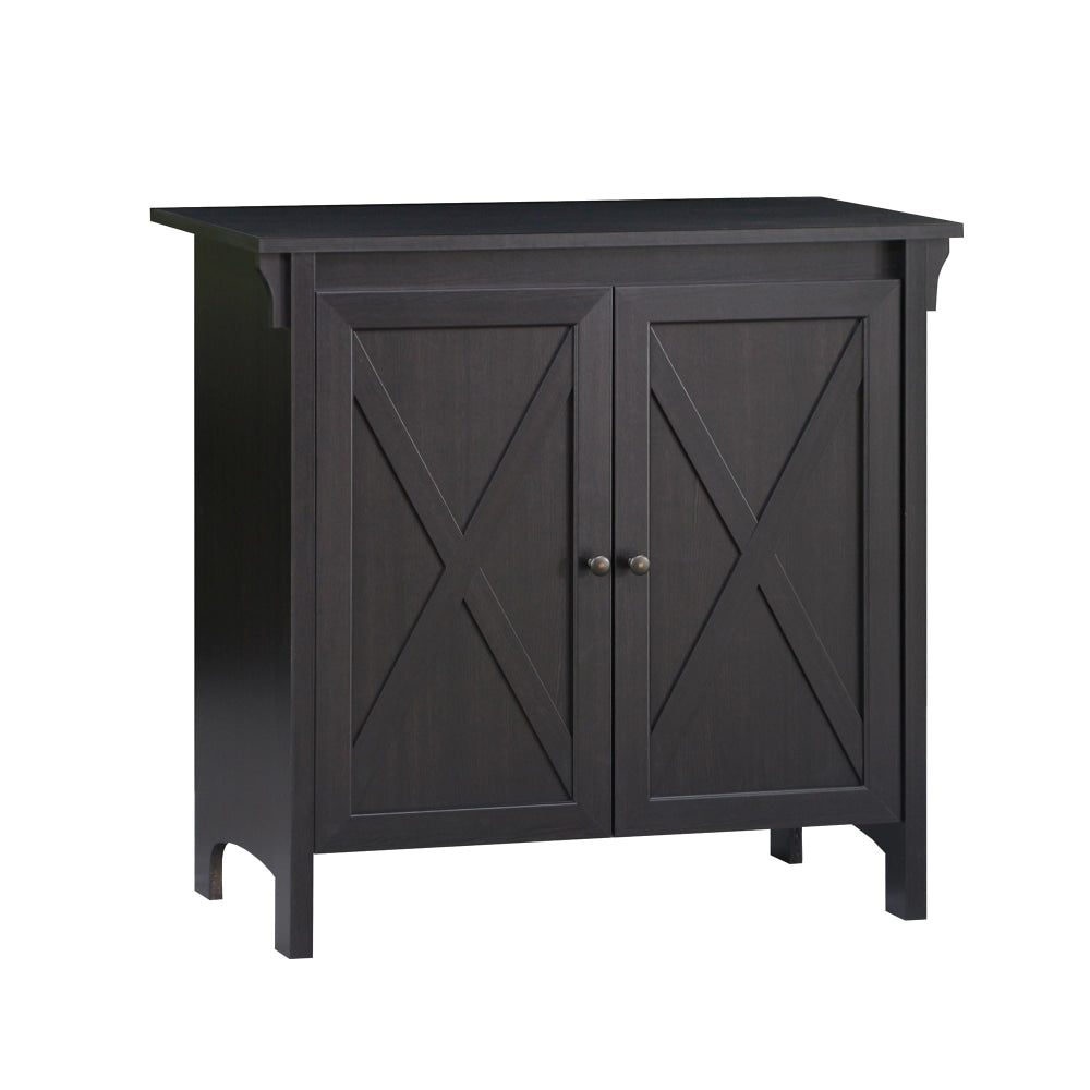 Tyann 2-Door Sideboard Multi-Purpose Low Cupboard Storage Cabinet - Espresso & Buffet Unit Fast shipping On sale