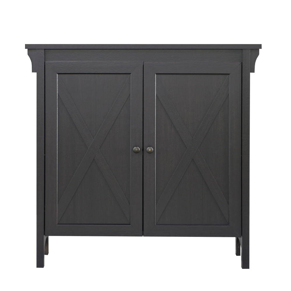 Tyann 2-Door Sideboard Multi-Purpose Low Cupboard Storage Cabinet - Espresso & Buffet Unit Fast shipping On sale