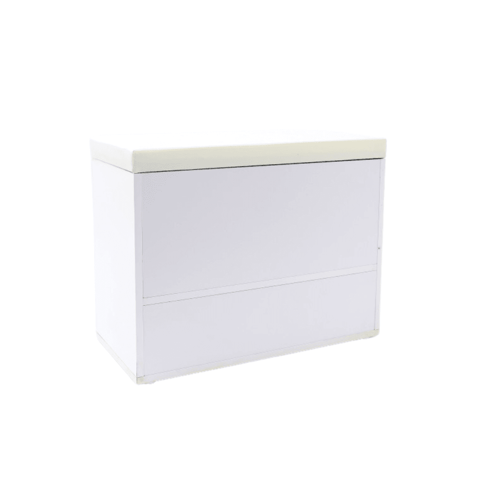 Modern 2-Tier Shoe Rack Storage Cabinet - White Fast shipping On sale