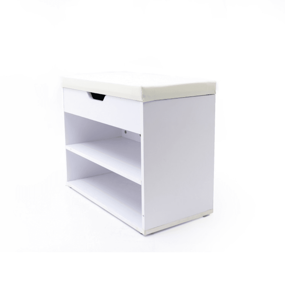 Modern 2-Tier Shoe Rack Storage Cabinet - White Fast shipping On sale