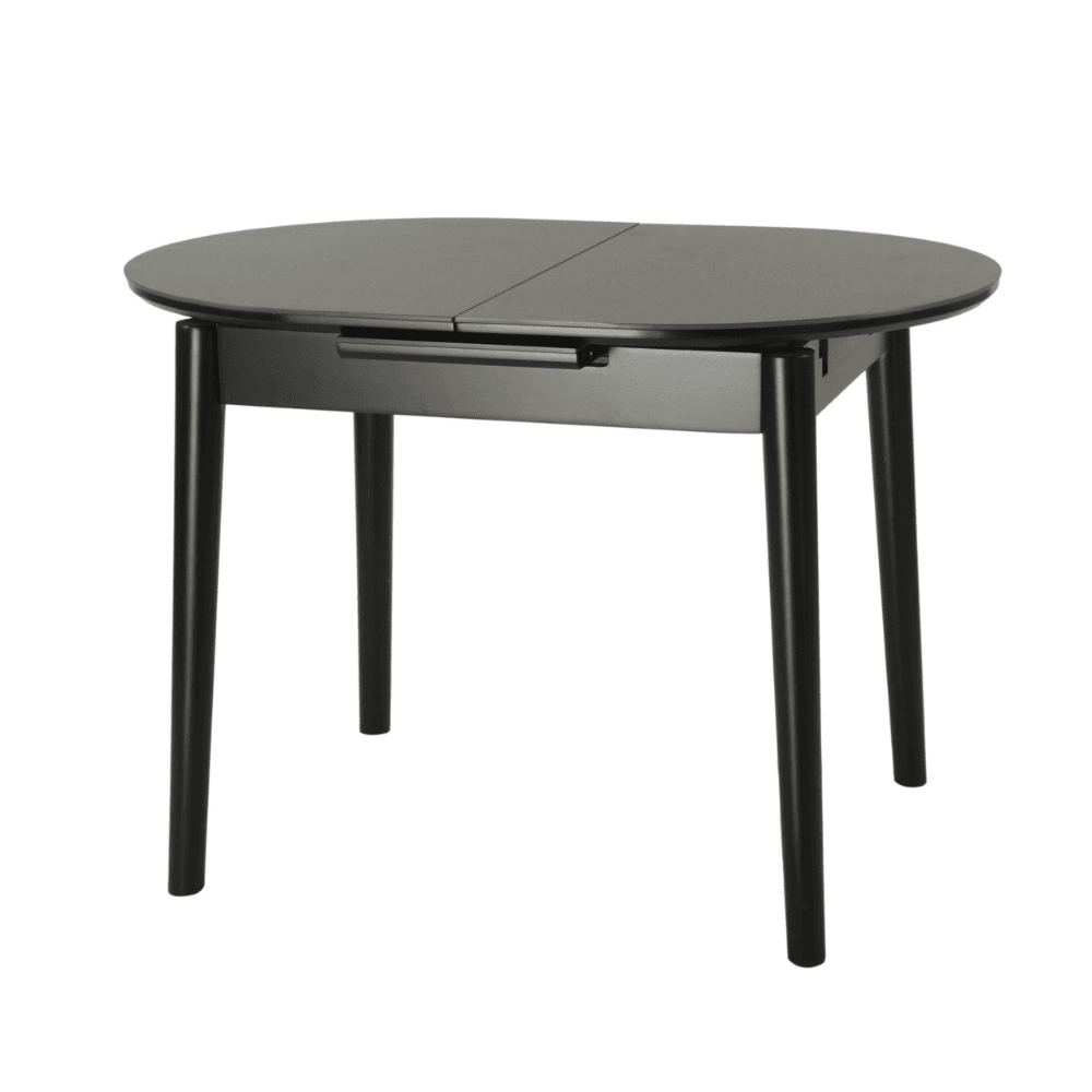 Tyron Oval Extension Wooden Ceramic Dining Table 110 - 140cm - Black Fast shipping On sale