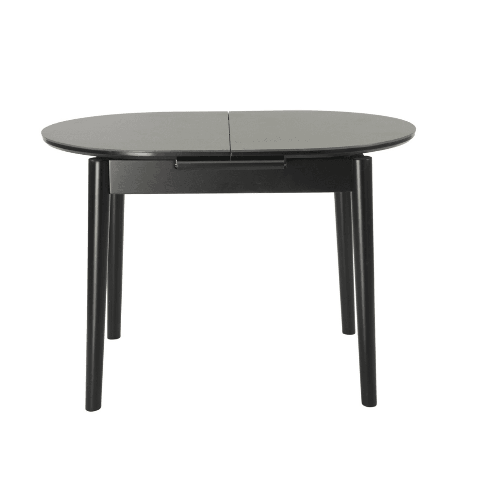 Tyron Oval Extension Wooden Ceramic Dining Table 110 - 140cm - Black Fast shipping On sale