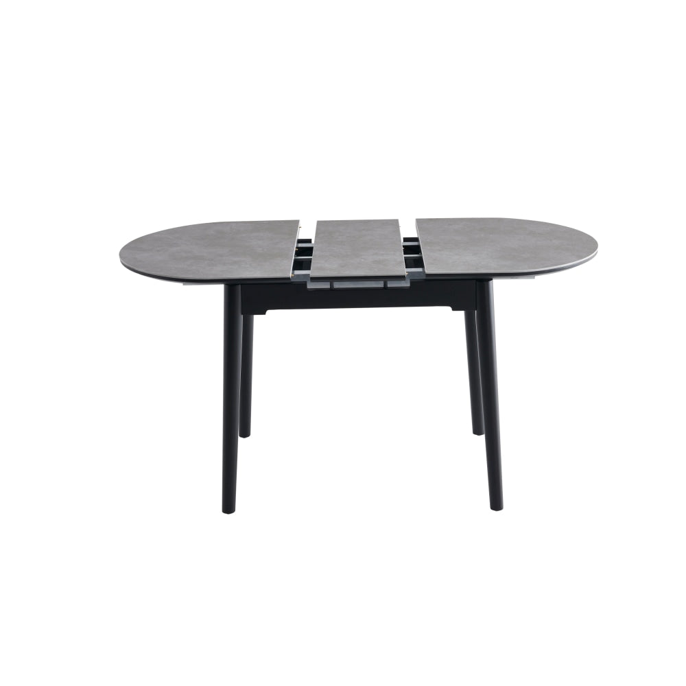 Tyron Oval Extension Wooden Ceramic Dining Table 110-140cm - Greystone Fast shipping On sale