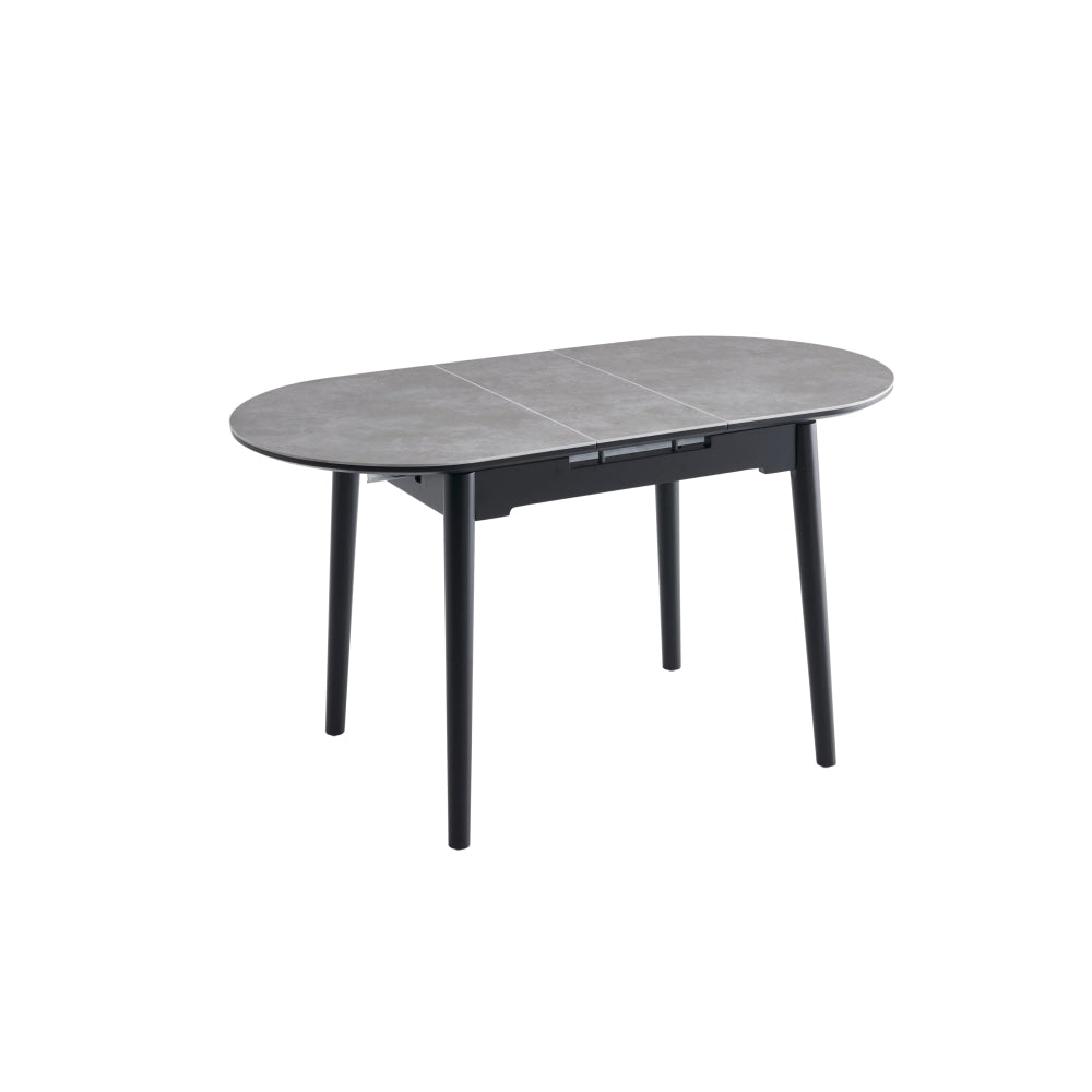 Tyron Oval Extension Wooden Ceramic Dining Table 110-140cm - Greystone Fast shipping On sale