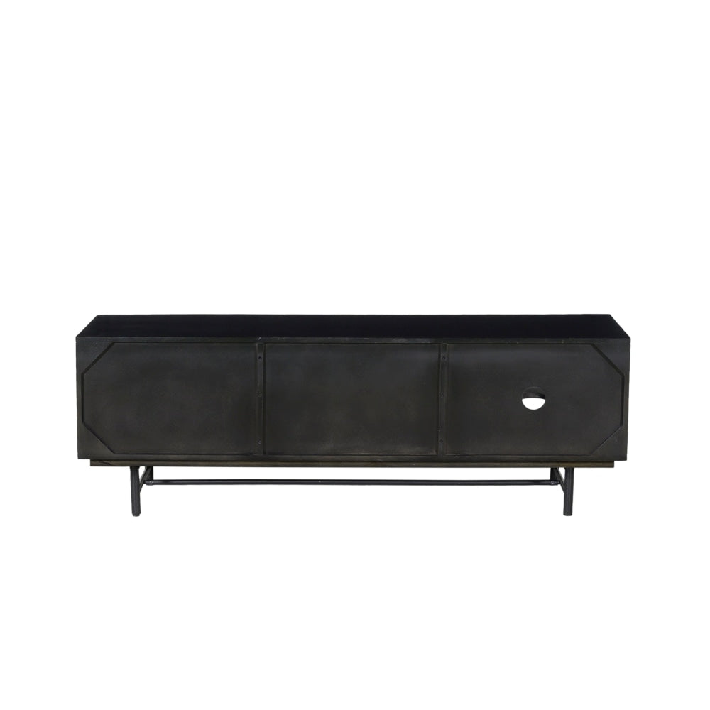 Tyson Lowline Entertainment Unit TV Stand Storage Cabinet 150cm - Black Fast shipping On sale