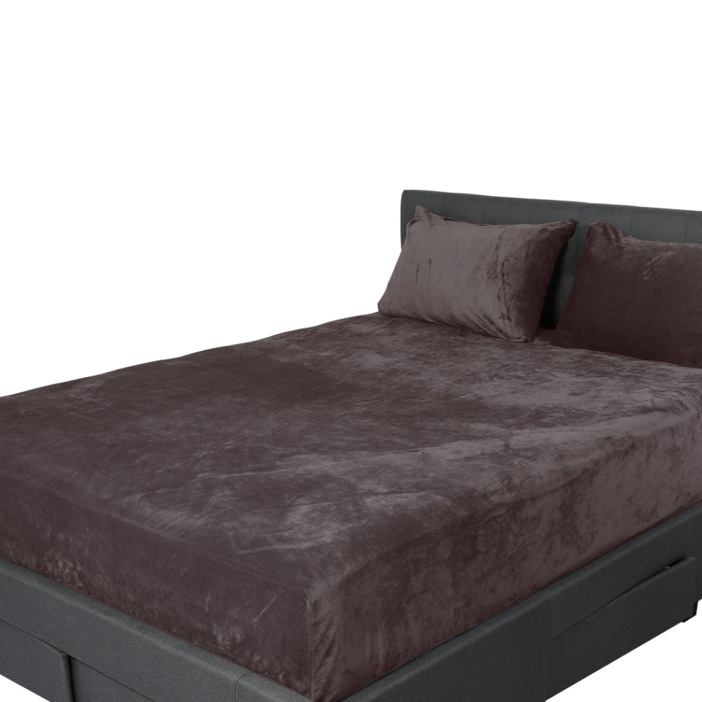 Ultra Soft Fitted Bedsheet with Pillowcase Double Size Mink Bed Sheet Fast shipping On sale