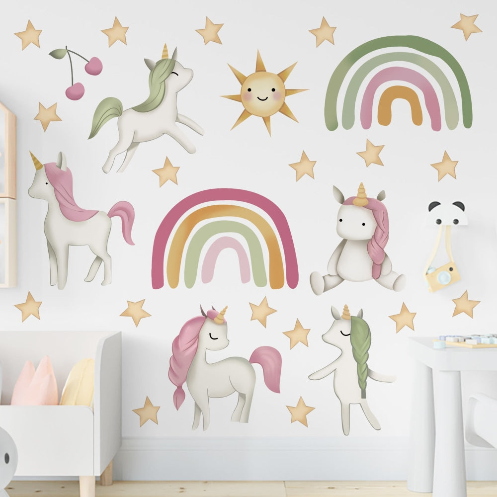 Unicorn and Rainbow Wall Sticker Decoration Decor Fast shipping On sale