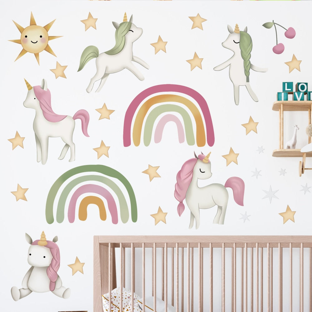 Unicorn and Rainbow Wall Sticker Decoration Decor Fast shipping On sale