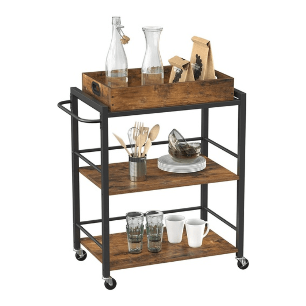 Vasagle Kitchen Trolley Utility Cart with Removable Tray and Universal Castors Fast shipping On sale