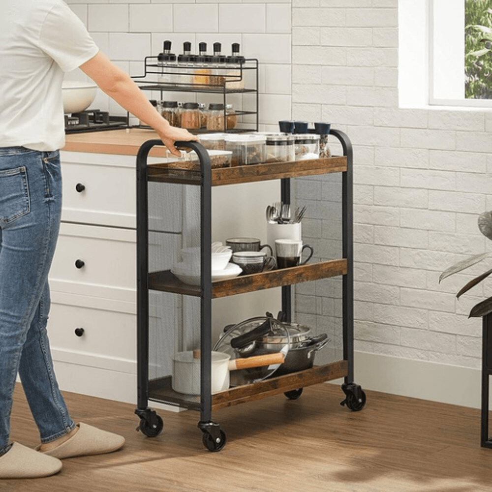 Vasagle Kitchen Trolley Utility Cart with Universal Castors Fast shipping On sale