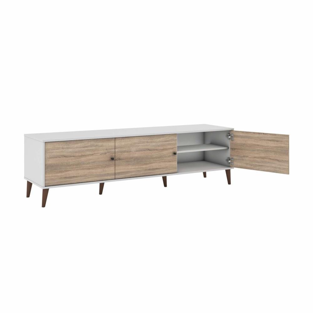 Valerie TV Stand Cabinet Entertainment Unit 180cm - Oak & White Fast shipping On sale