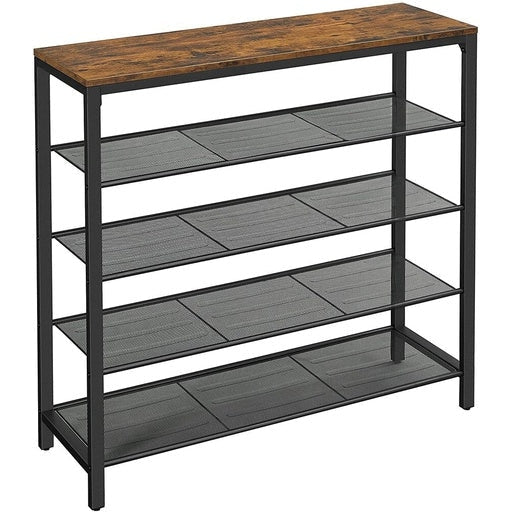 Vasagle 5 Tier Shoe Rack Metal Cabinet Rustic Brown Fast shipping On sale