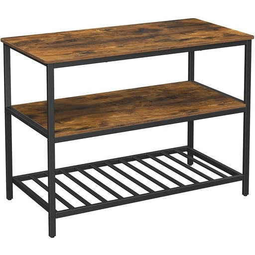 Vasagle Kitchen Shelf with Large Worktop Rustic Brown/Black Island Fast shipping On sale