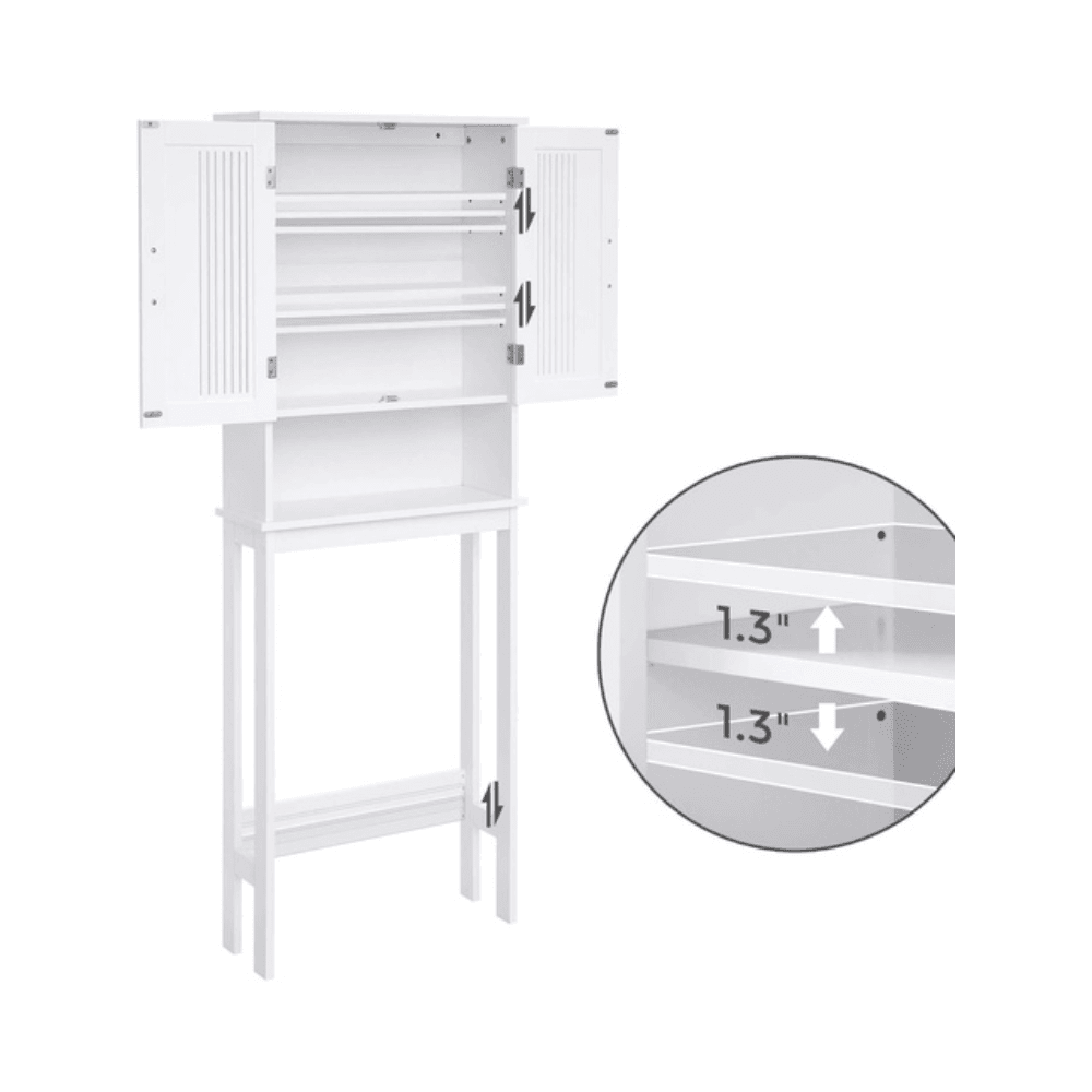 Vasagle Toilet Shelf with and Double Doors Bathroom Cabinet bathroom Fast shipping On sale