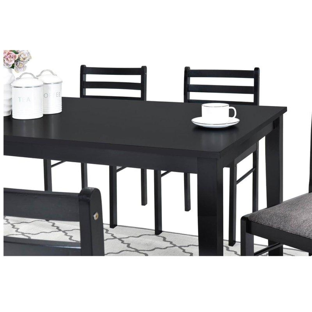 5Pc Dining Set Rectangular Table 110cm With 4 Chairs Fast shipping On sale
