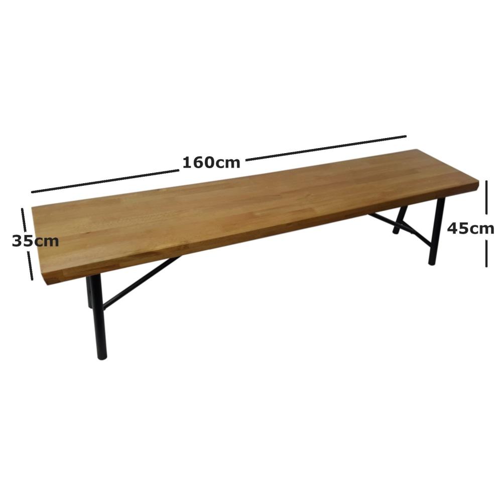 Vegas Rectangular Wooden Dining Bench 1.6m - Maple Chair Fast shipping On sale